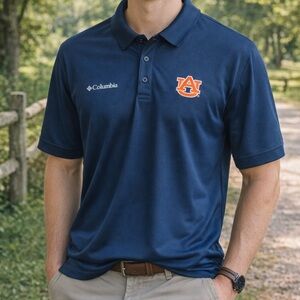 Columbia PFG Auburn Polo Pull-Over Shirt. Men’s Sz-M Navy | Timeless | Classic